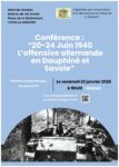Vendredi 23 janvier 2026 à 18h30 – Conférence « 20-24 Juin 1940 : L&rsquo;offensive allemande en Dauphiné et Savoie »